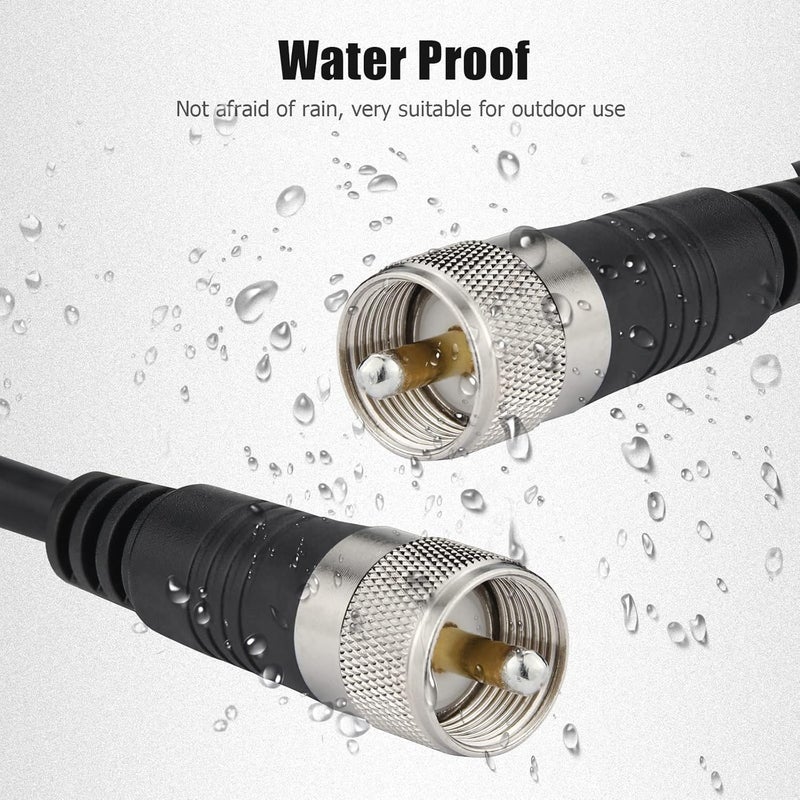 Ullnosoo 18ft RG8x Coaxial Cable, CB Coax Cable, UHF PL259 Male to Male, Low Loss, Waterproof, Compatible with CB Ham Radio, Antenna Analyzer, Dummy Load, SWR Meter - Image 4